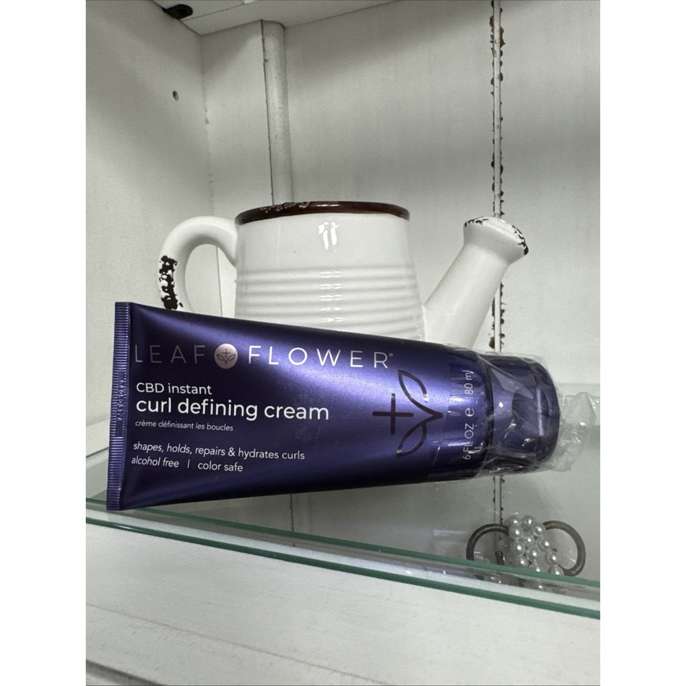 NEW~ Leaf Flower Instant Defining Cream Hair Shapes Holds Repairs Hydrates CURLS